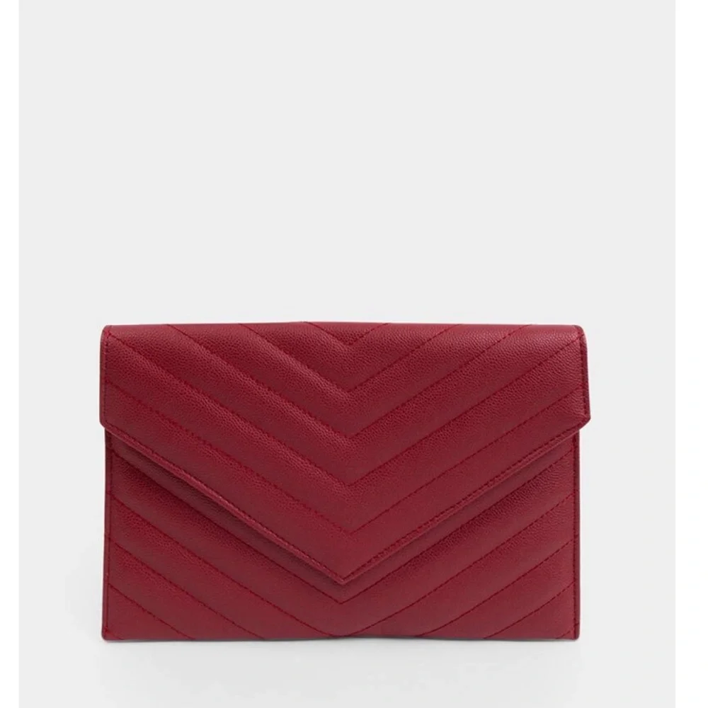 NWT Francescas Quilted Envelope Clutch with Chain